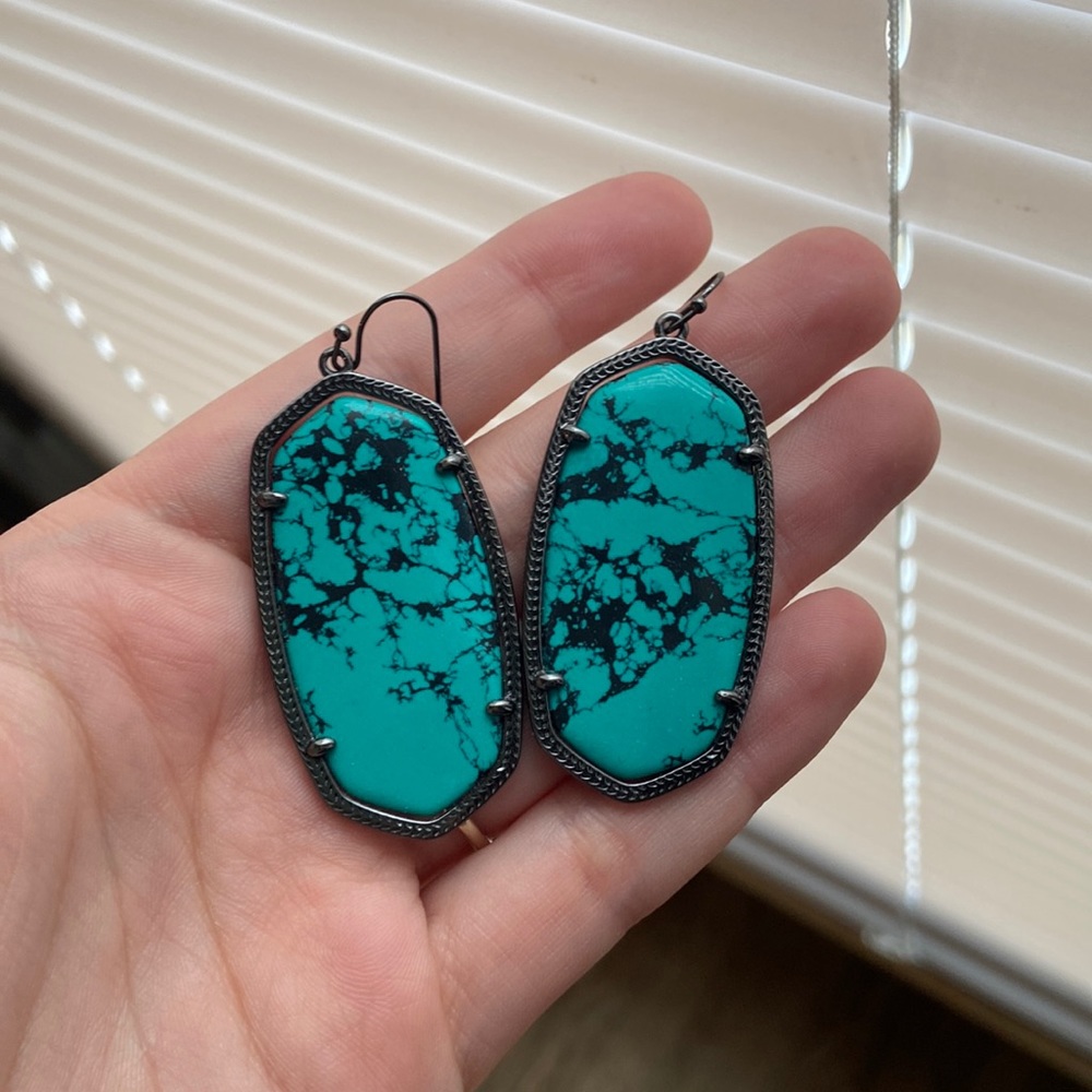Kendra Scott Variegated Teal Danielle Earrings